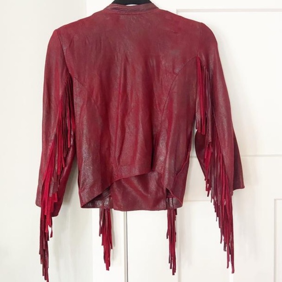 Cleobella Everly Leather Fringe Jacket - Picture 6 of 9